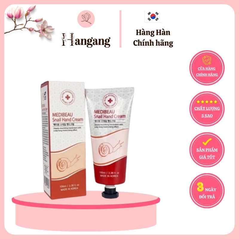 Kem dưỡng da tay ốc sên MEDIBEAU Hàn Quốc  Snail Hand Cream 100ml