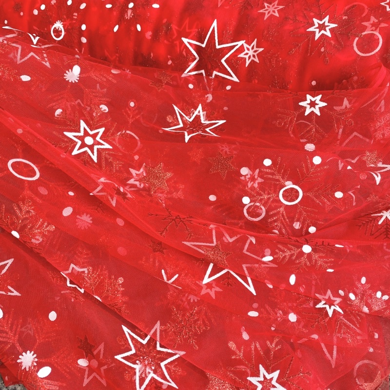 1M Voan Lưới Tutu Mềm Hình Bông Tuyết May Váy Công Chúa Elsa