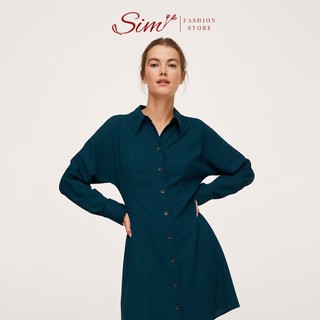Auth Đầm Công Sở Cổ Sơ Mi Tay Dài Cao Cấp Thời trang thiết kế Hàng Hiệu Giá Rẻ Sim Fashion