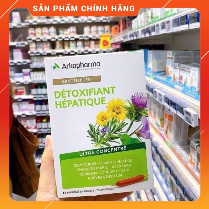 Thải Đ.ộc Gan Arkopharma Detoxifiant Hepatique của Pháp, viên uống gan , gan loại 20 ống