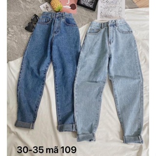 QUẦN BAGGY BIGSIZE 3 MÀU VNXK✈️Freeship Quần Jeans Nữ Bigsize Trơn Basic VNXK Cao Cấp ms 109 ! 
