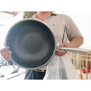 Chảo Chống Dính 5 Lớp Inox 304 Khắc Laser Tổ Ong 32Cm  (Chuyên Rán, Áp Chảo, Hấp)