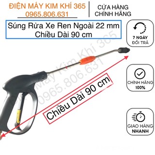 Súng Xịt Rửa Xe Loại Tốt Cần Nối Dài Loại Ren 22mm, Súng Rửa Xe Áp Lực Cao
