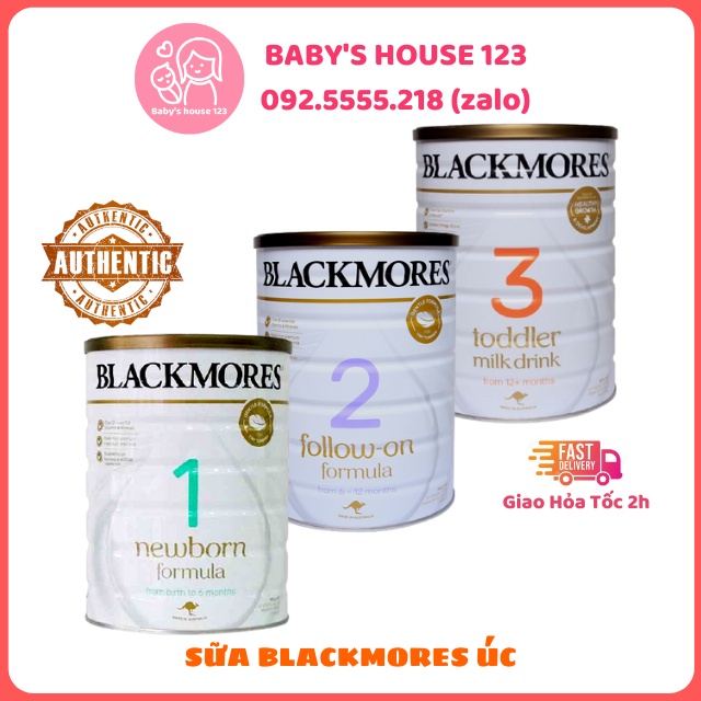 (Thùng Nguyên) Sữa Blackmores - Blackmore Úc Số 1,2,3 - Hộp 900gr x 6