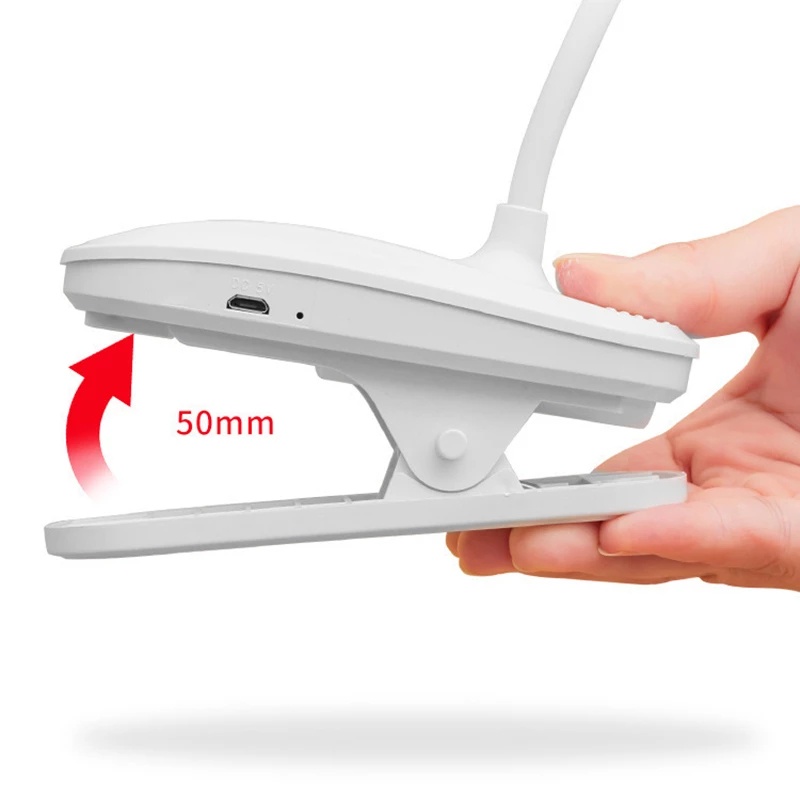 Đèn Ngủ Sạc USB Xoay 360 Độ Tiện Dụng° Đèn LED Đọc Sách Bảo Vệ Mắt Với 3 Mức Kẹp Tùy Chỉnh Tiện Dụng Cho Phòng Ngủ / Nhà Bếp