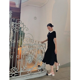 Đầm cổ sen dáng đuôi cá dài - Nhật Lựu