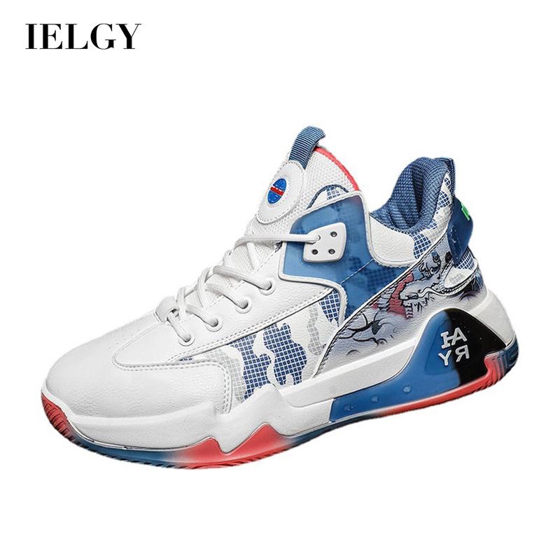 Ielgy Giày Bóng Rổ Cột Dây Giảm Căng Thẳng Sành Điệu Cho Nam