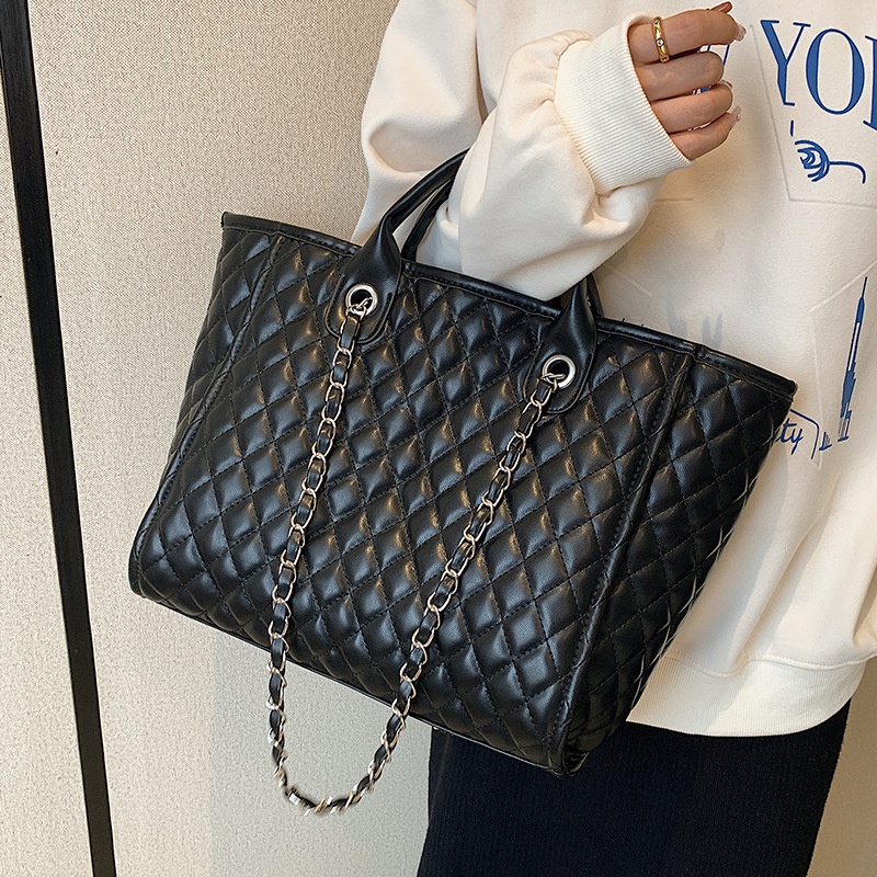 Ielgy Túi Đeo Vai Sức Chứa Lớn Dây Xích Hình Thoi Cho Nữ