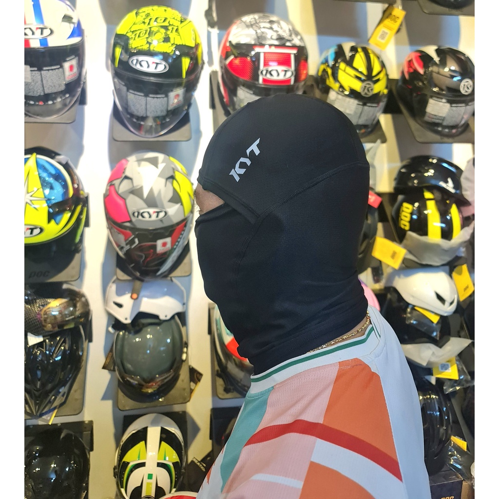 Khăn ninja in logo KYT F1 phản quang thun cotton lưới thấm hút mồ hôi tốt