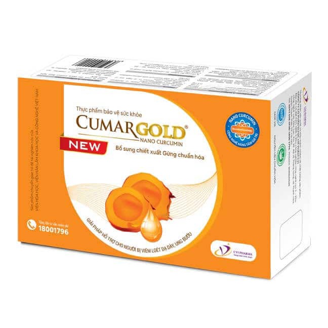 Cumargold New hỗ trợ các triêu chứng của viêm loét dạ dày - tá tràng, trào ngược dạ dày, (Hộp 3 Vỉ x