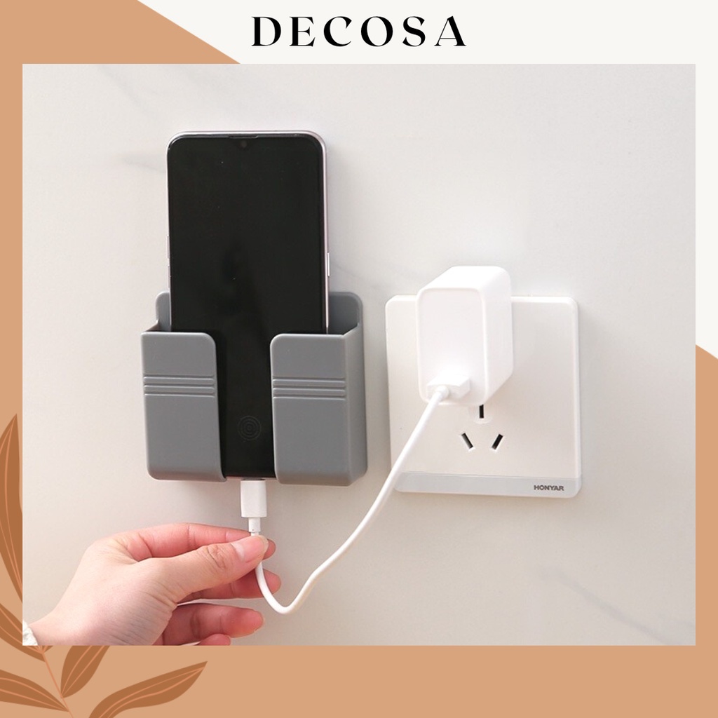 Giá đỡ điện thoại, treo remote dán tường đa năng