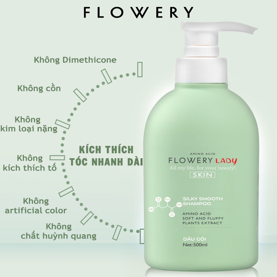 Dầu gội nước hoa muối biển Flowery LADY 500ml | BigBuy360 - bigbuy360.vn