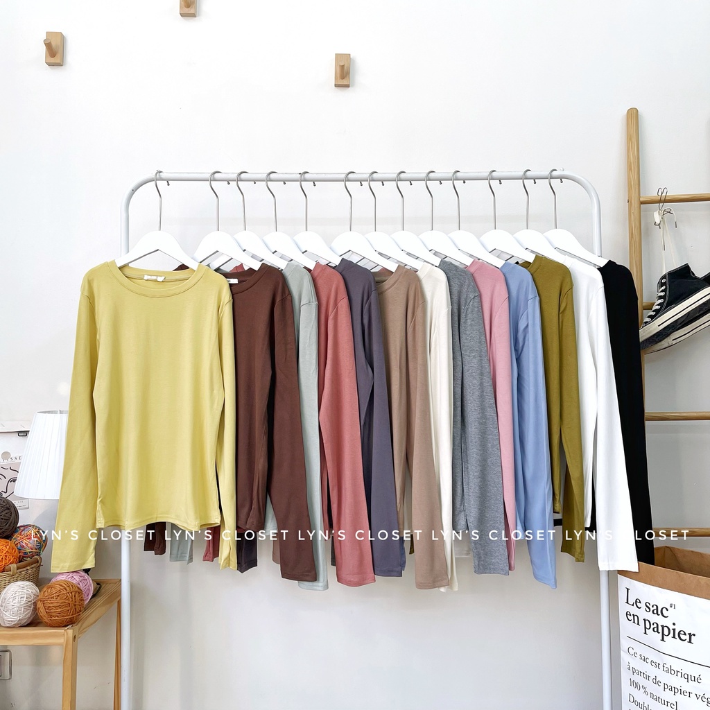 Áo thun tay dài freesize có 13 màu - Lyn's Closet