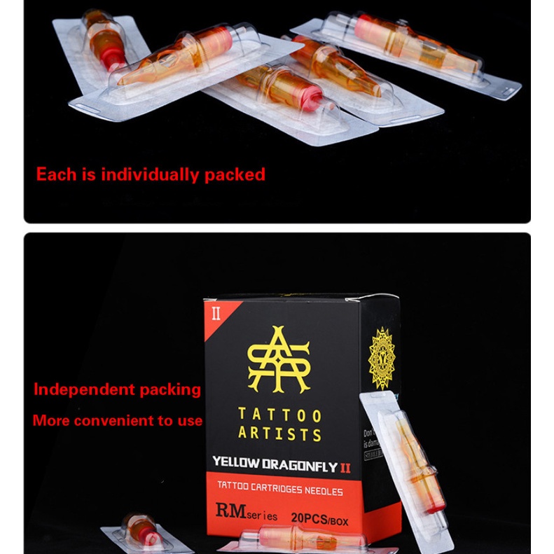 Hộp 20 Ống Silicone Khử Trùng Cho Máy Xăm RL / RS / RM / M1