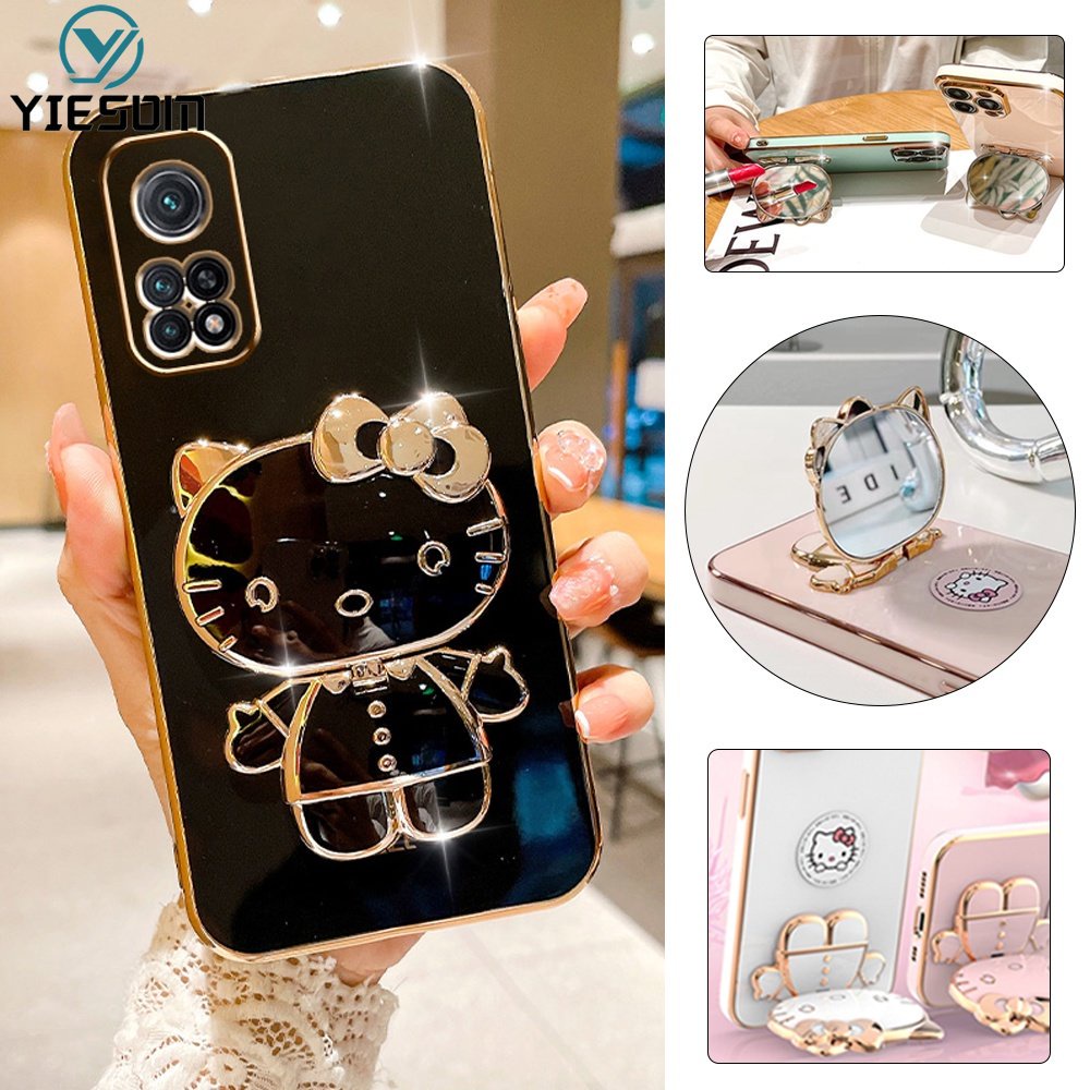 Ốp Điện Thoại Silicon Mềm Chống Sốc Có Giá Đỡ Hình Hello Kitty Cho Xiaomi Redmi Note 11 10 Pro 11S 10S 4G 5G 9S 9 Pro