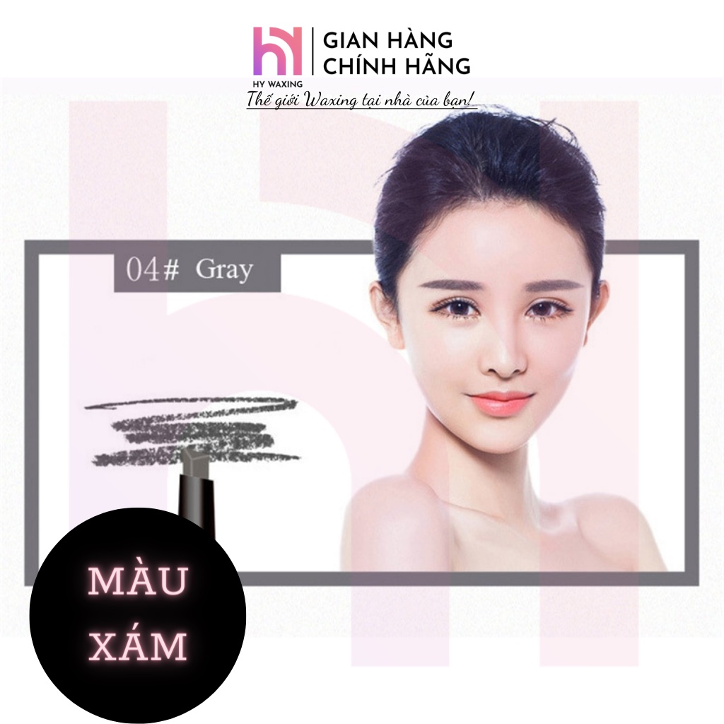 [CHE TÊN] Bút Chì Kẻ Mày 2 Đầu HY WAXING Bền Màu, Lâu Trôi Với 5 Màu Tùy Chọn 7126