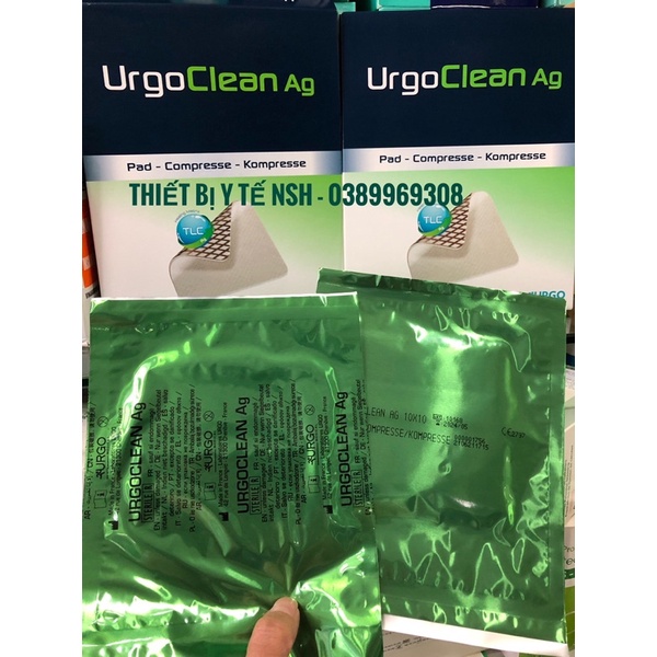 ✅ Băng gạc làm sạch mảnh hoại tử vết thương, có chứa ion Bạc kháng khuẩn URGOCLEAN Ag, MIẾNG DÁN CHỐNG LOÉT URGOCLEAN AG