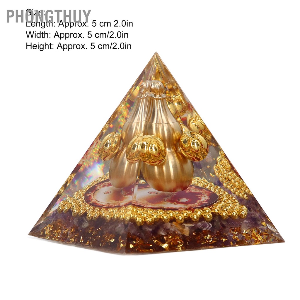 Đá Pha Lê Kim tự tháp 5cm Cân bằng năng lượng Để Bàn Trang trí Nhà cửa văn phòng