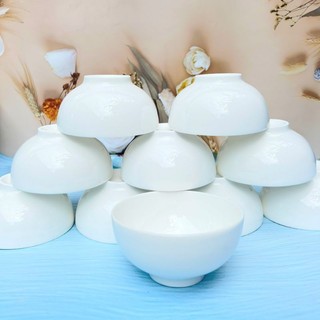 Bát ăn cơm / combo 10 bát ăn cơm trắng trơn dày- chén cơm