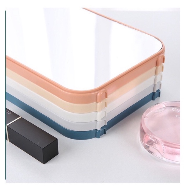 Gương Trang Điểm Để Bàn Tai Thỏ Hình Chữ Nhật