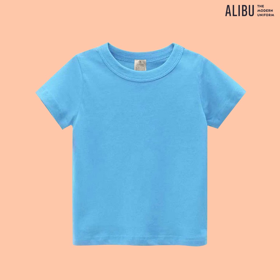 Áo thun trơn bé cotton SU cổ tròn trẻ em trai gái vải đẹp - ALIBU