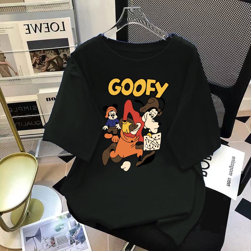 Áo thun FASHMILY 100% cotton tay ngắn dáng rộng phong cách thời trang Hàn Quốc mới 2023