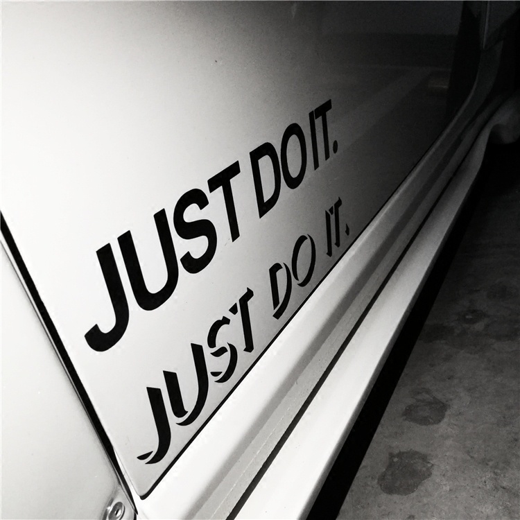 JUST DO IT Sticker Cửa ô tô Kính chắn gió Vỏ động cơ Bumper Thân Hình dán được sửa đổi Decal thể thao cho Toyota