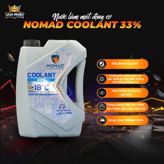 Nước Làm Mát Oto Màu Hồng Loại Tốt – Nước Làm Mát Xe Tải, Động Cơ Xe Ô tô, Dung Dịch Làm Mát Nhập Khẩu NOMAD 4 Lít