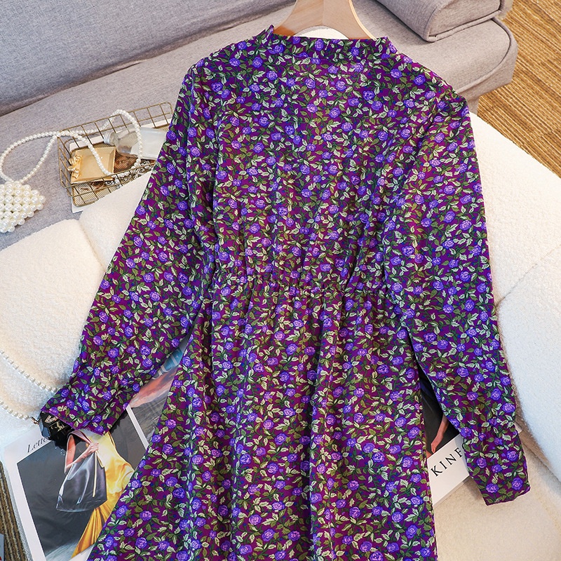 Váy tím đầm dài váy hoa nhí vintage váy cổ v váy bầu xinh váy đuôi cá đầm tay dài đầm đi tiệc váy nữ xinh váy tiểu thư sang chảnhđầm bigsize nữ