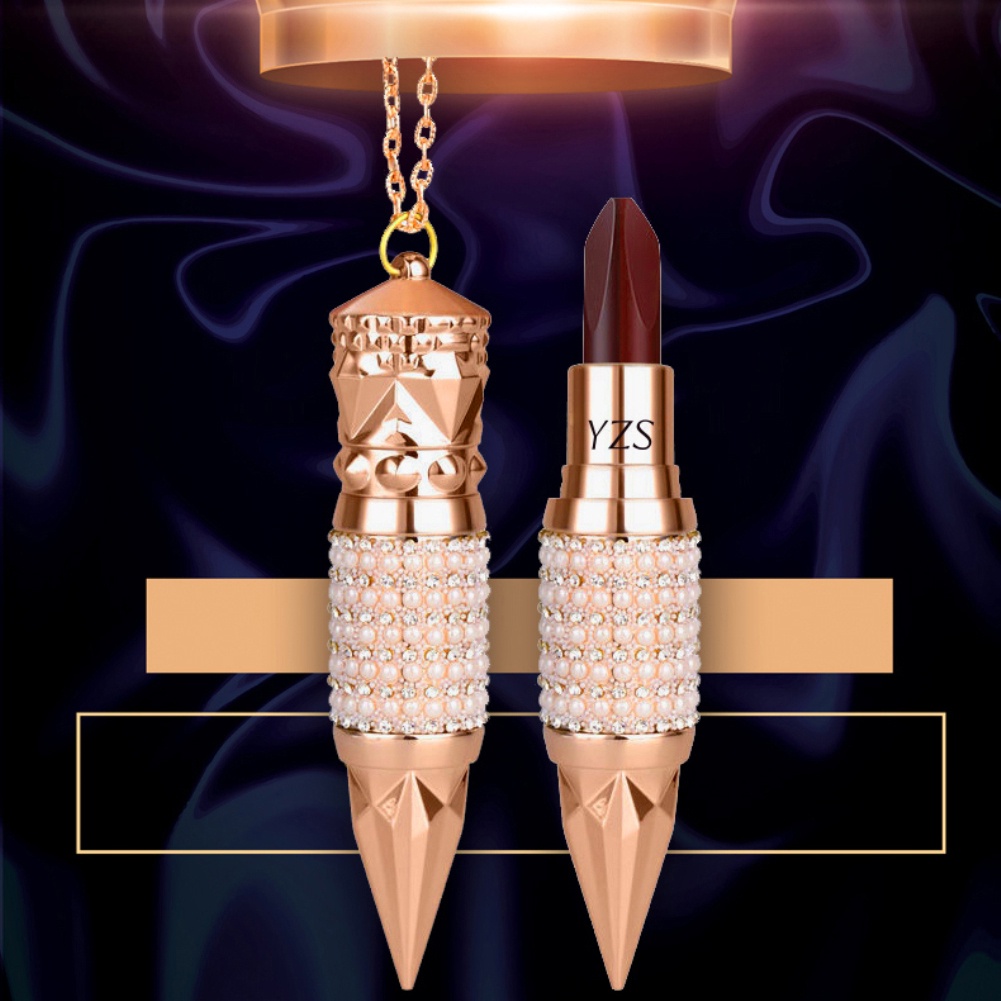 Yzs 1PC ba màu nhung mờ Son môi sang trọng nữ hoàng vương miện 3 màu sắc không thấm nước môi trang điểm lâu dài Son dưỡng môi mỹ phẩm cho phụ nữ vẻ đẹp dikalu