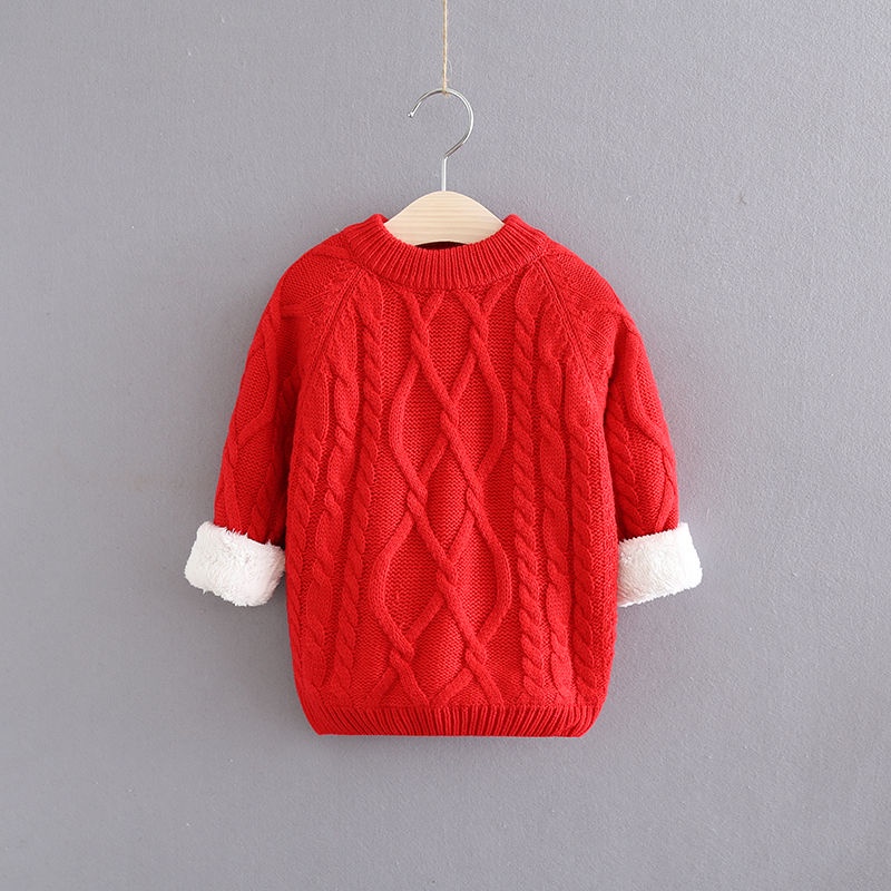 Áo Sweater Đệm Nhung Dày Dặn Thời Trang Thu Đông Dành Cho Bé Trai Và Bé Gái