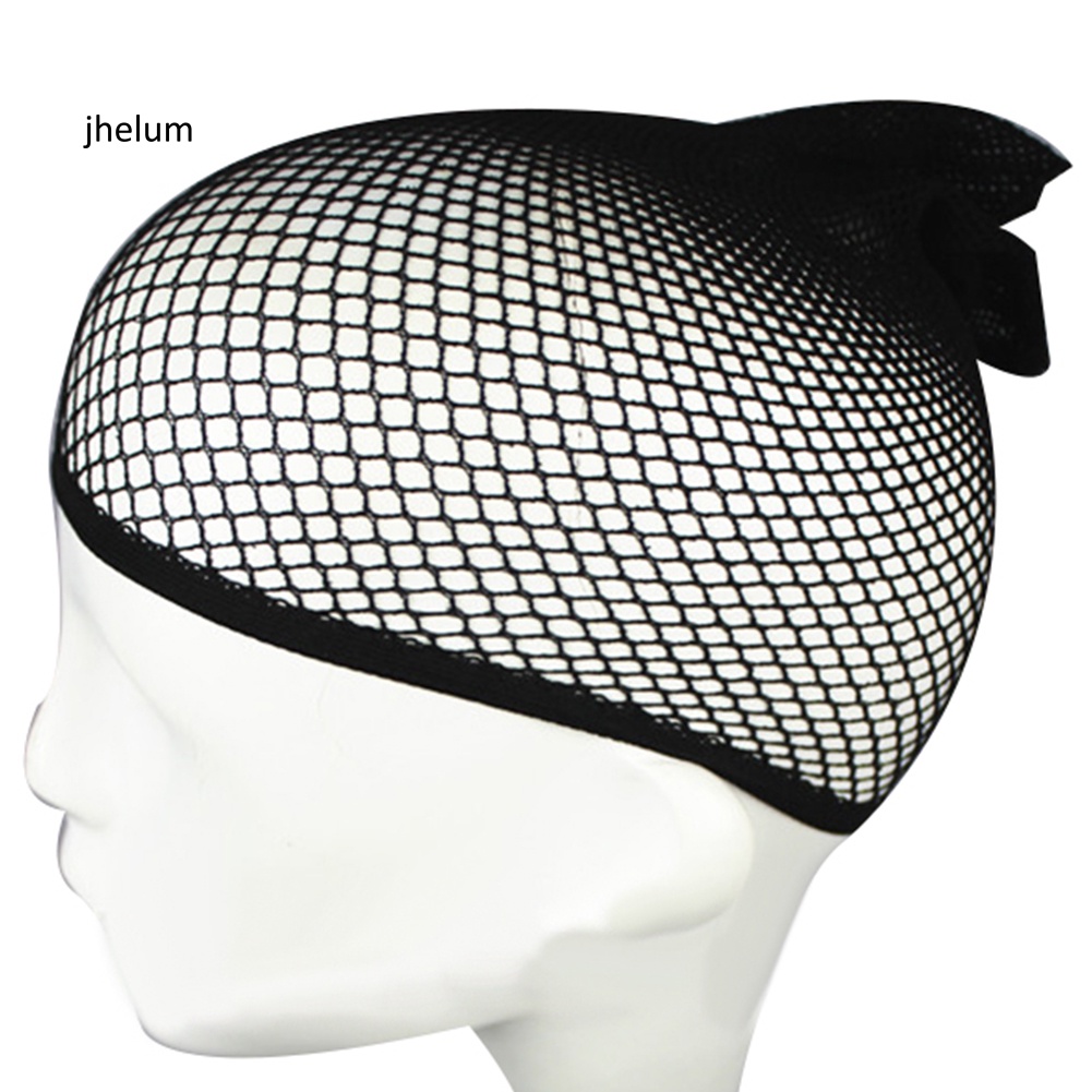Mũ Lưới Đội Tóc Giả Bằng Nylon Co Giãn Màu Đen Dành Cho Nữ