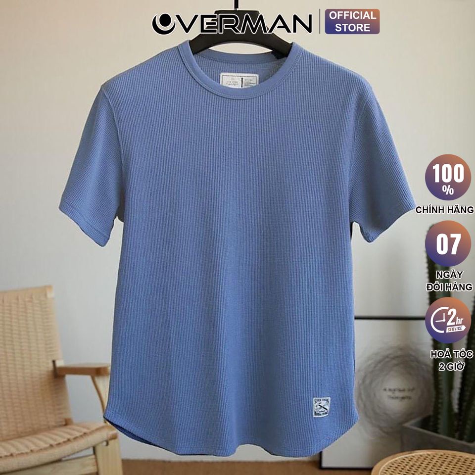 Áo phông nam nữ cộc tay chất liệu cotton xốp thái co dãn 4 chiều cực mát AT05 - OVERMAN