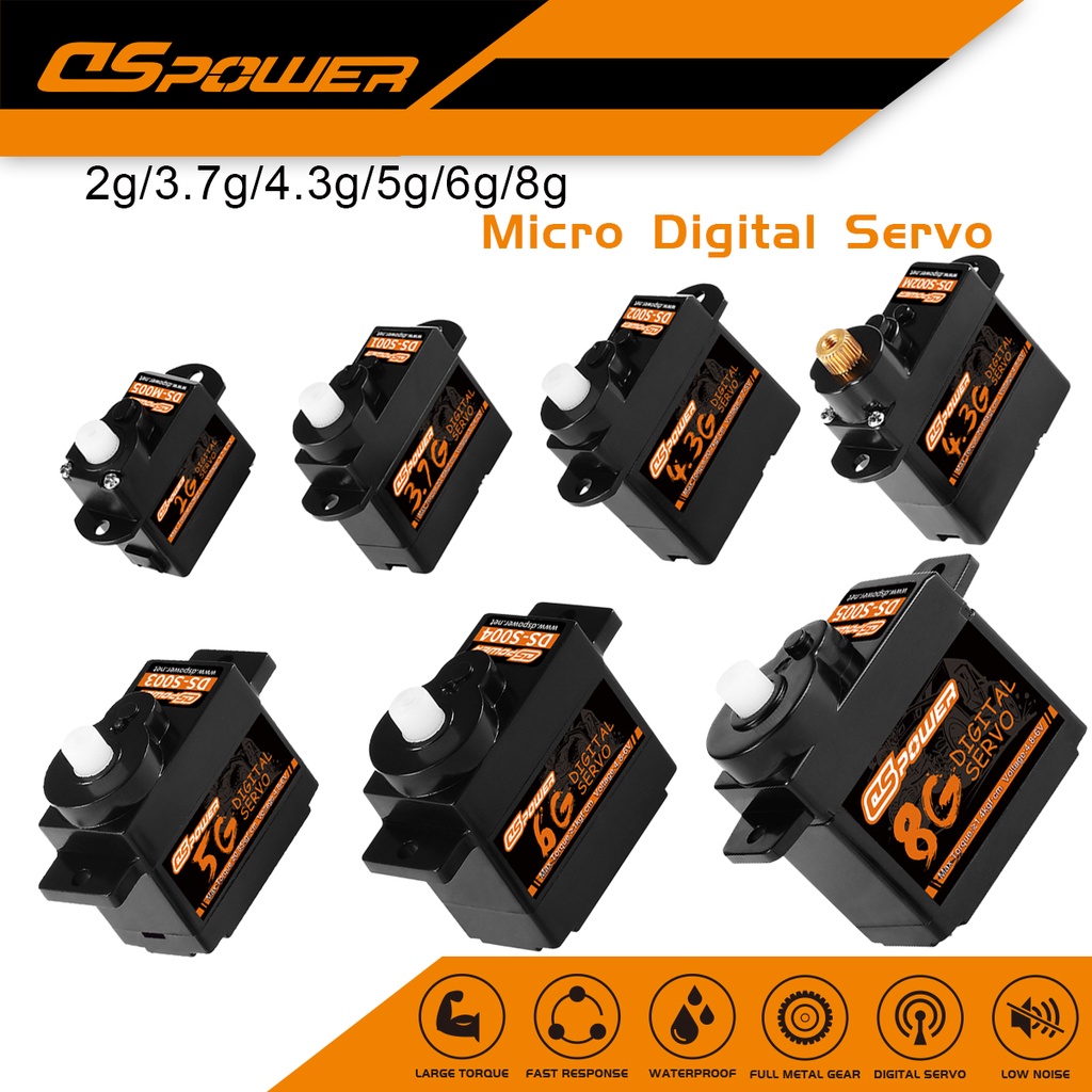 ​Động Cơ servo mini 2g 3.7g 4.3g 5g 6g 8g F949S K110S Cho Đồ Chơi Điều Khiển Từ Xa