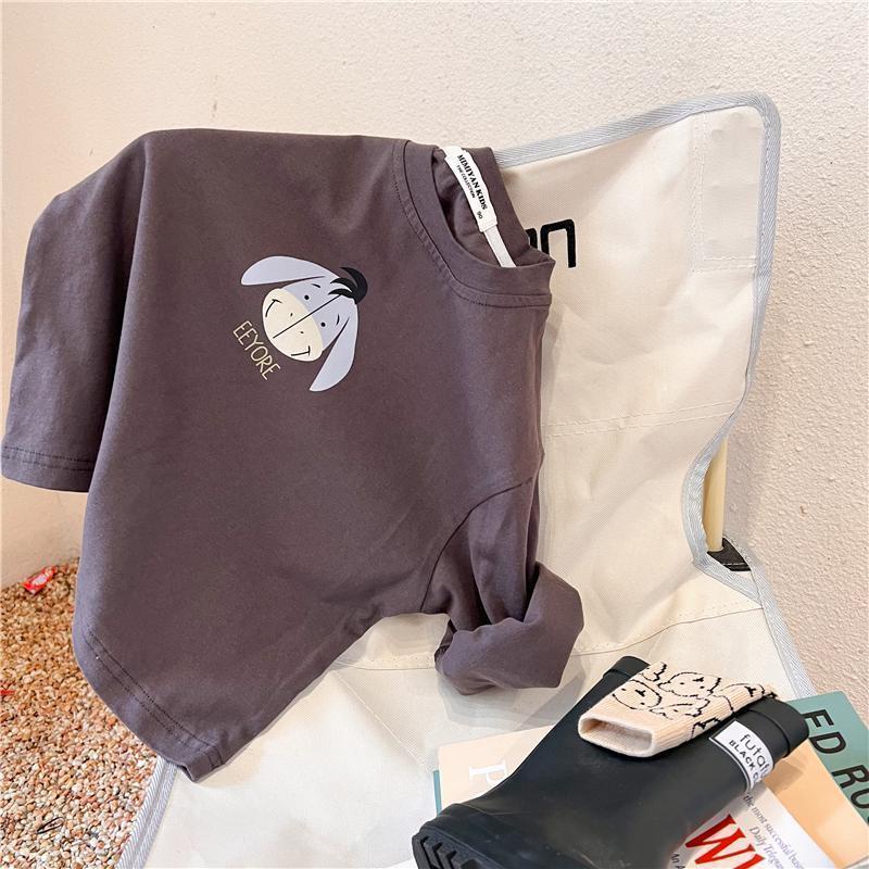Áo Thun Cotton Tay Dài Dáng Rộng Mẫu Mới 2022 Thời Trang Xuân Thu Cho Bé