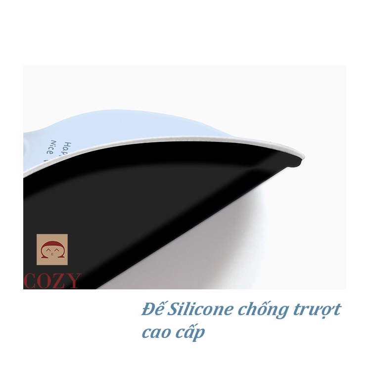 Lót chuột có đệm tay silicone cao cấp Cozy Style kích thước 25x22cm, Pad chuột kê tay họa tiết dễ thương