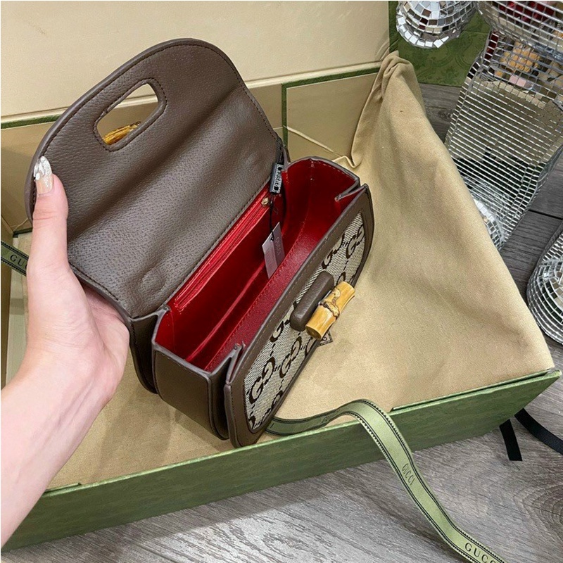 Túi Xách Túi Xách Nữ Túi Đeo Chéo Cầm Tay Quai Trúc Khóa Trúc Dây Đeo Bản To Phong Cách Thời Trang Mói h16