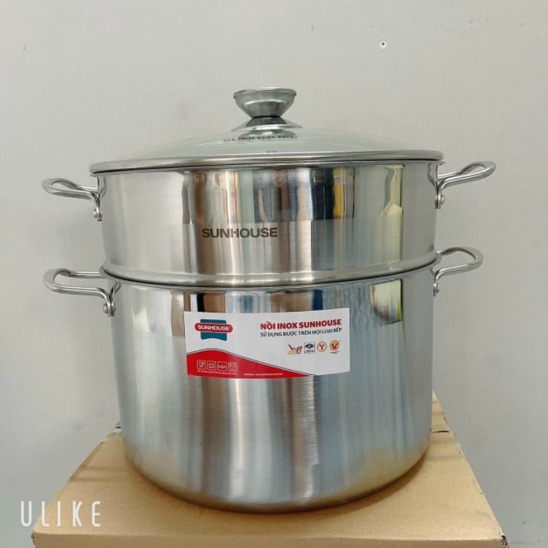 Xửng hấp SUNHOUSE 28cm vung kính