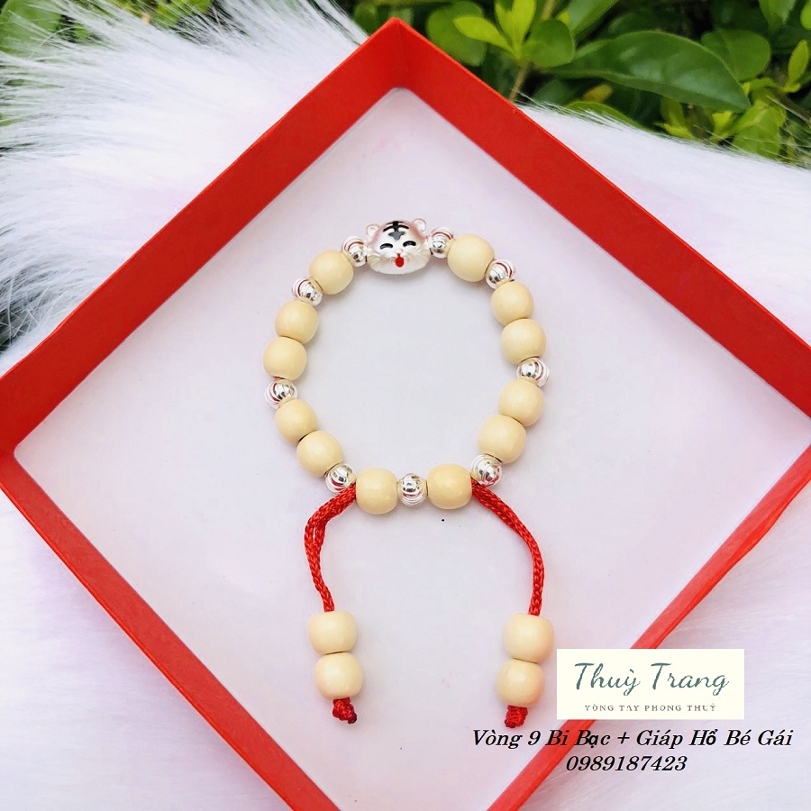 Vòng Dâu Tằm Tuổi Hổ - Con Giáp Bạc Ta chống Giật Mình, mang lại Bình An, May Mắn [ TẶNG kèm Hạt dâu Tằm + Chỉ đỏ ]
