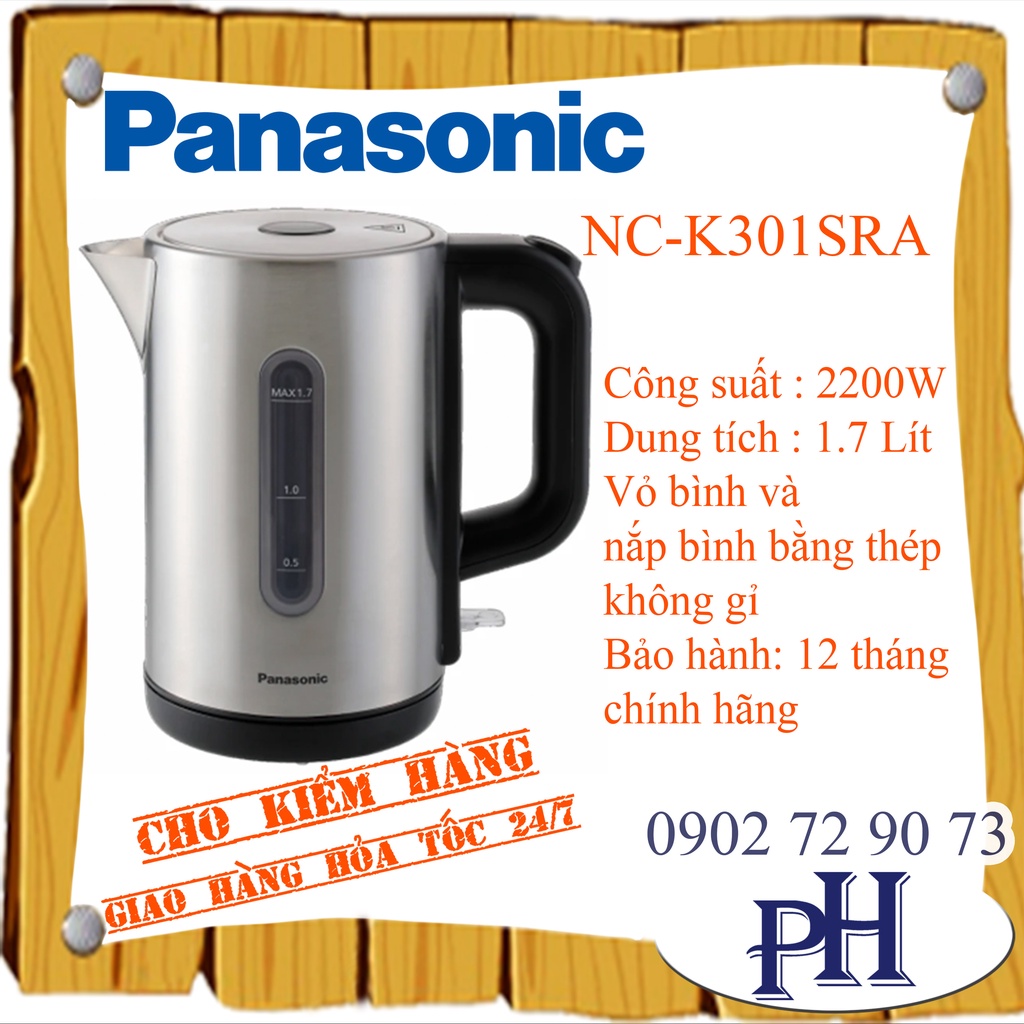 Ấm Đun Nước Điện PANASONIC NC-K301SRA