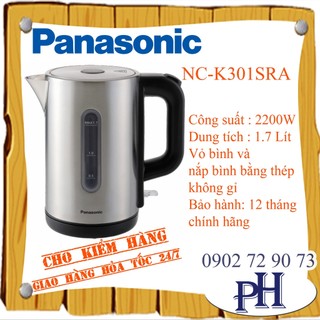 Ấm đun nước điện panasonic nc-k301sra