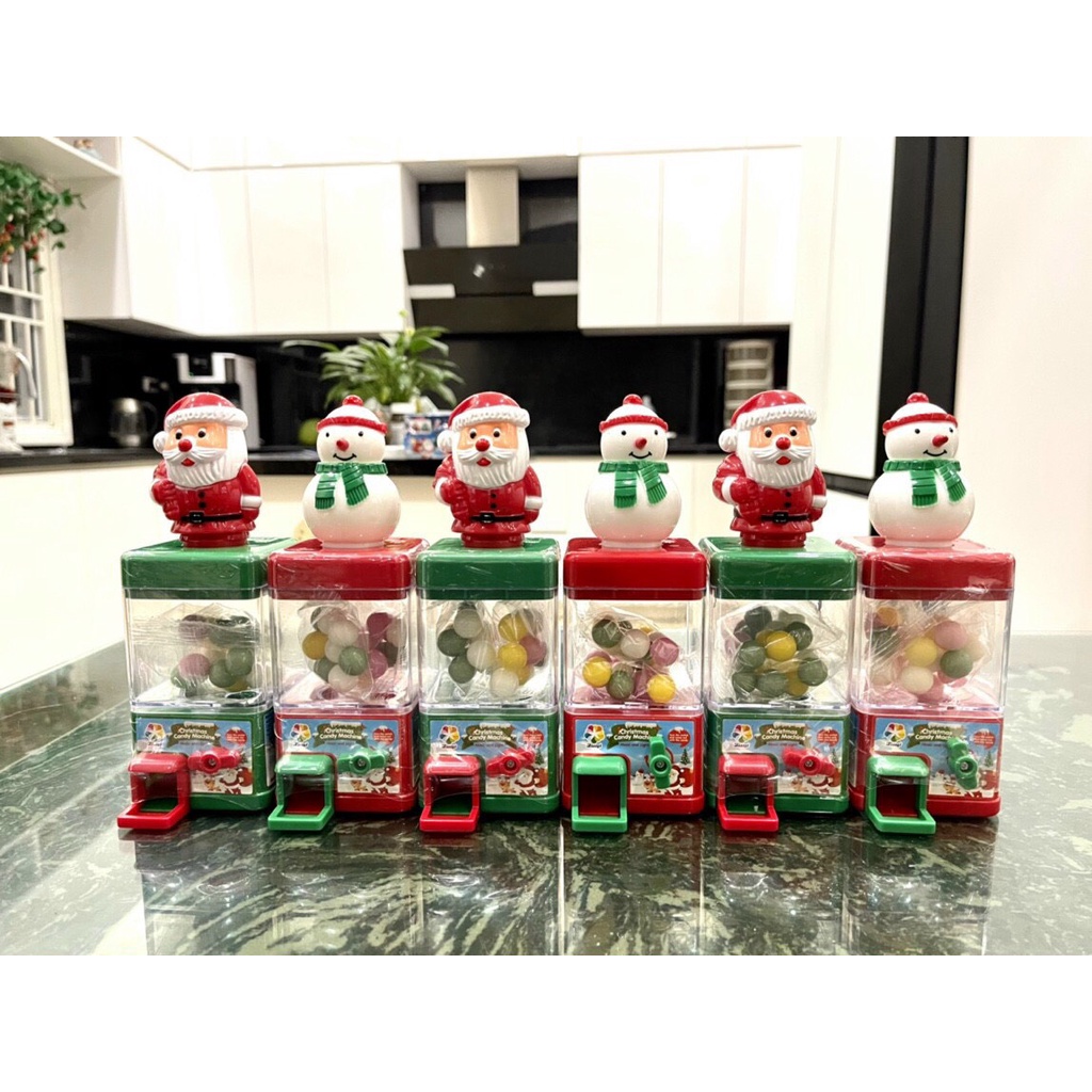 Kẹo Đồ Chơi Máy Bán Kẹo Giáng Sinh Juqi Christmas Candy Machine 30gr Noel date mới hàng mới về ship hỏa tốc