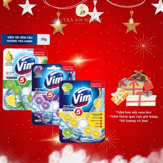 Viên treo bồn cầu Vim Power 5 sạch khuẩn thơm mát vỉ 55g