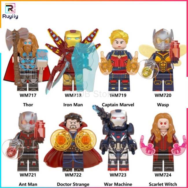 Mô Hình Nhân Vật Siêu Anh Hùng Thanos Thor Captain America RU3