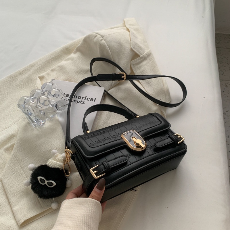 Ielgy Túi Đeo Chéo Nhỏ Hình Vuông Họa Tiết houndstooth Chất Lượng Cao Dễ Phối Đồ Cho Nữ