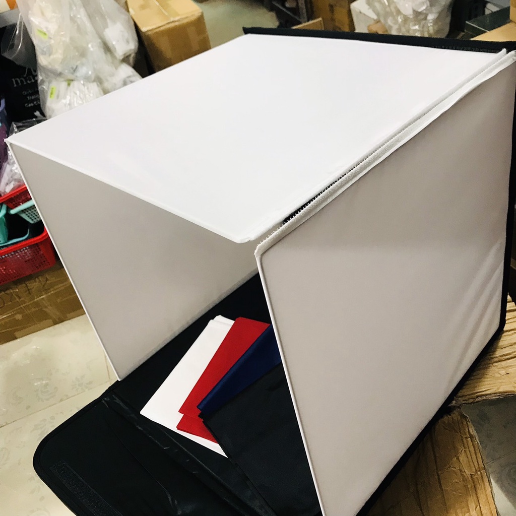 Lồng Chụp Sản Phẩm không led 60X60cm tăng kèm 3 phông nền