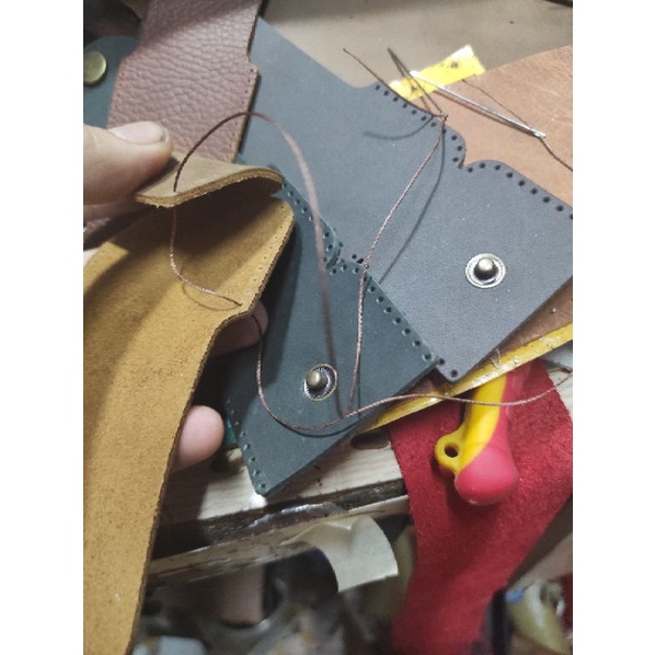 Phôi bao da zippo về tự khâu handmade