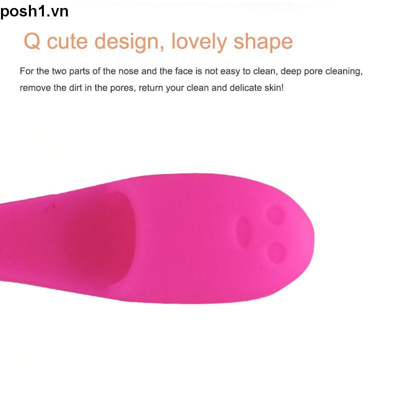 💌Bàn chải mũi silicon Rửa mặt Làm sạch lỗ chân lông Mụn đầu đen