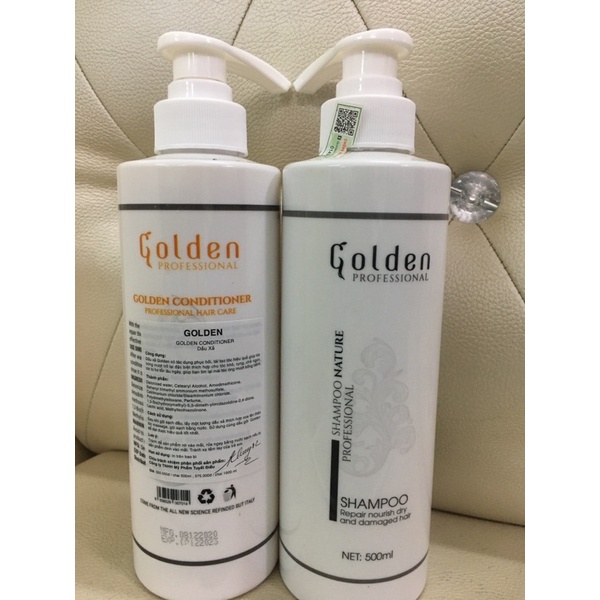 Dầu gội xả golden trắng cao cấp hương thơm mềm mượt sỉ salon đại lí 500ml/1 chai