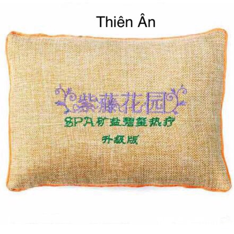 Gối Chườm Muối Thảo Dược làm nóng bằng Lò vi sóng